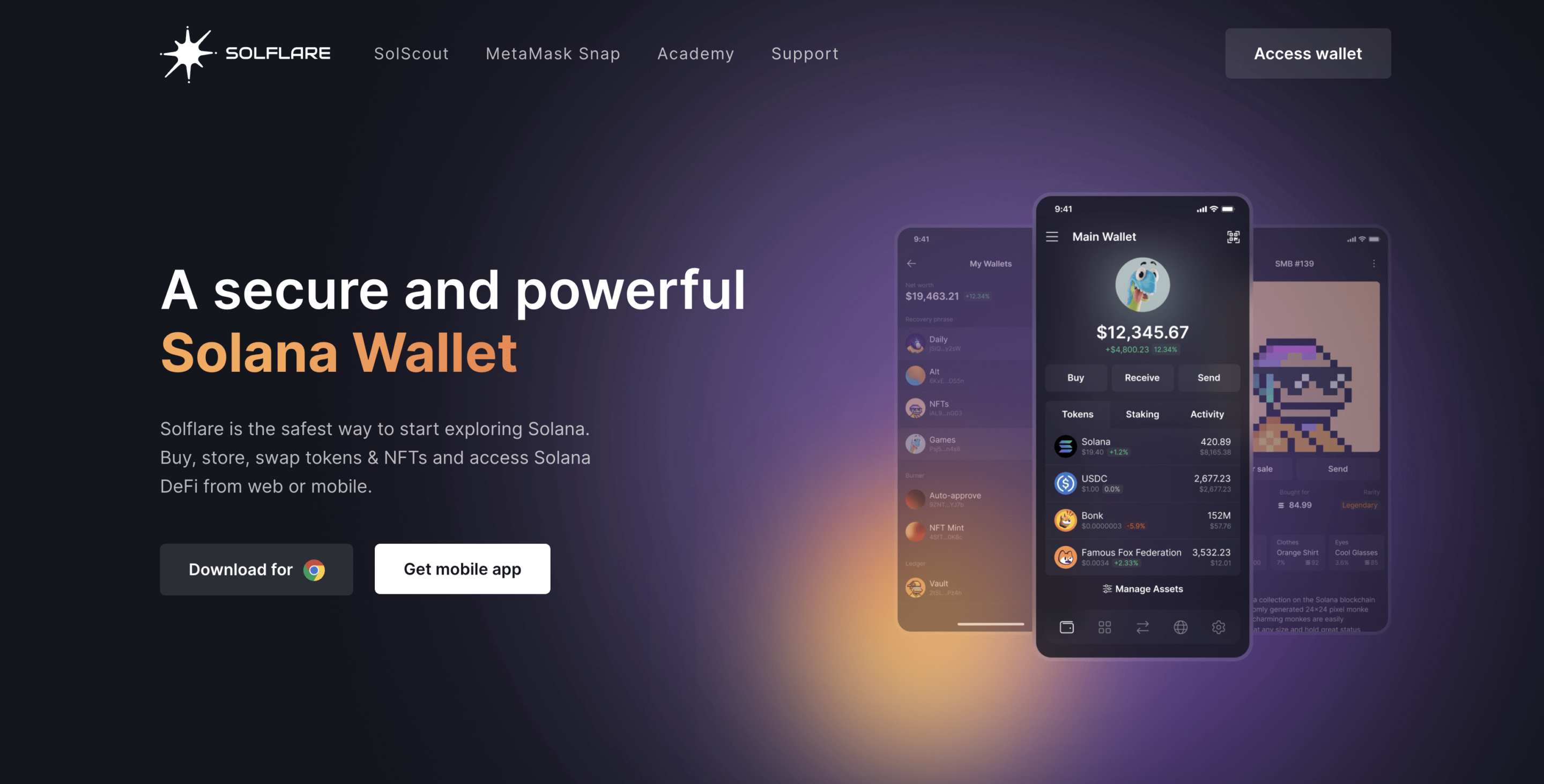 Solflare wallet website